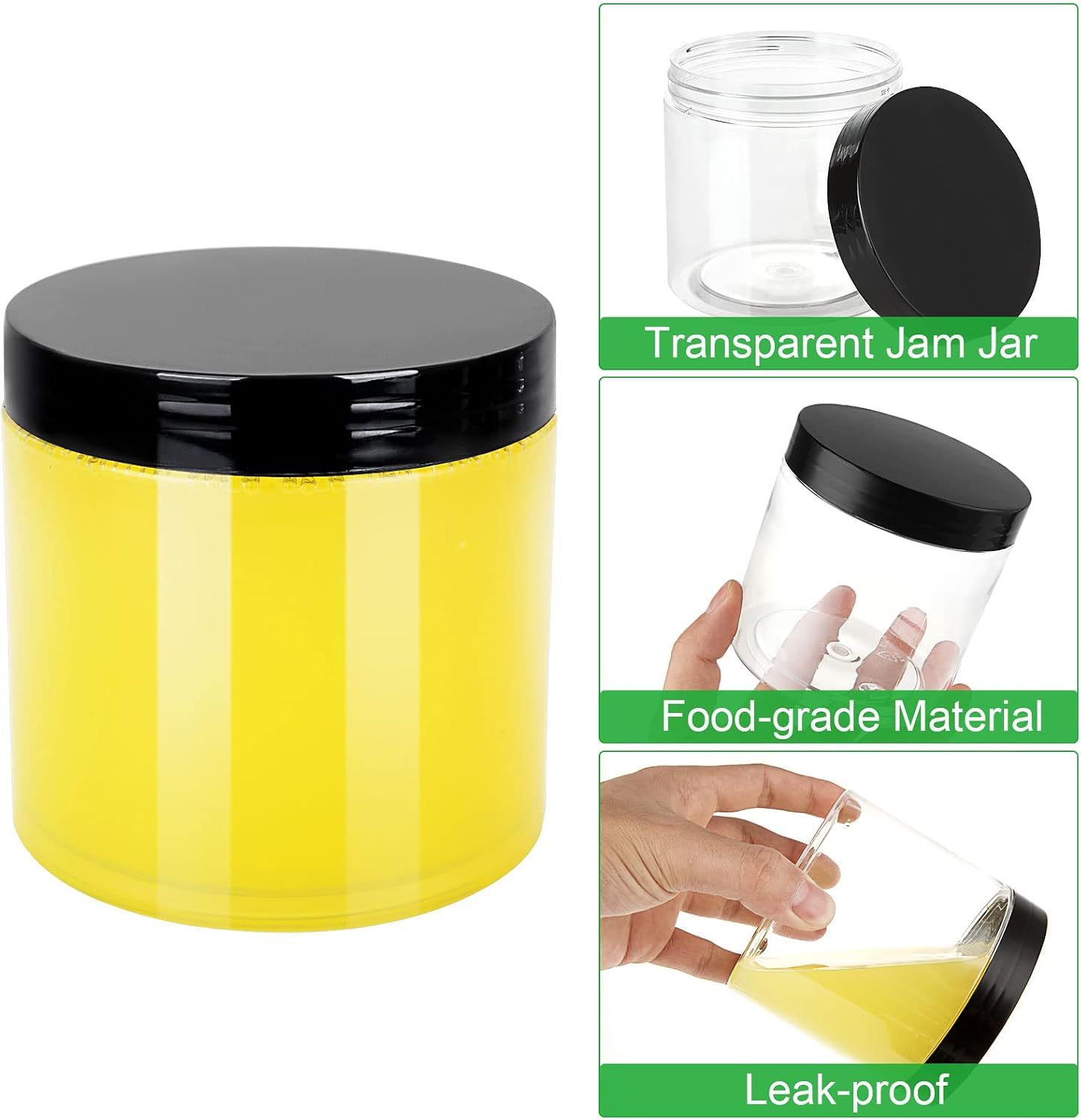 Airtight Plastic Storage Jars with Lids