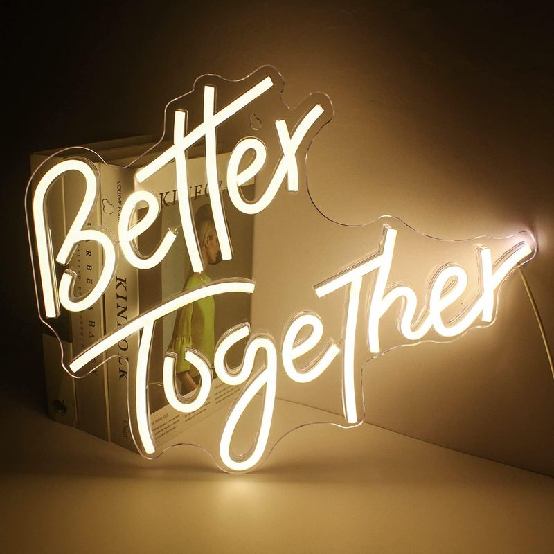 Better Together Neon Sign LED Warm White USB Wall Light