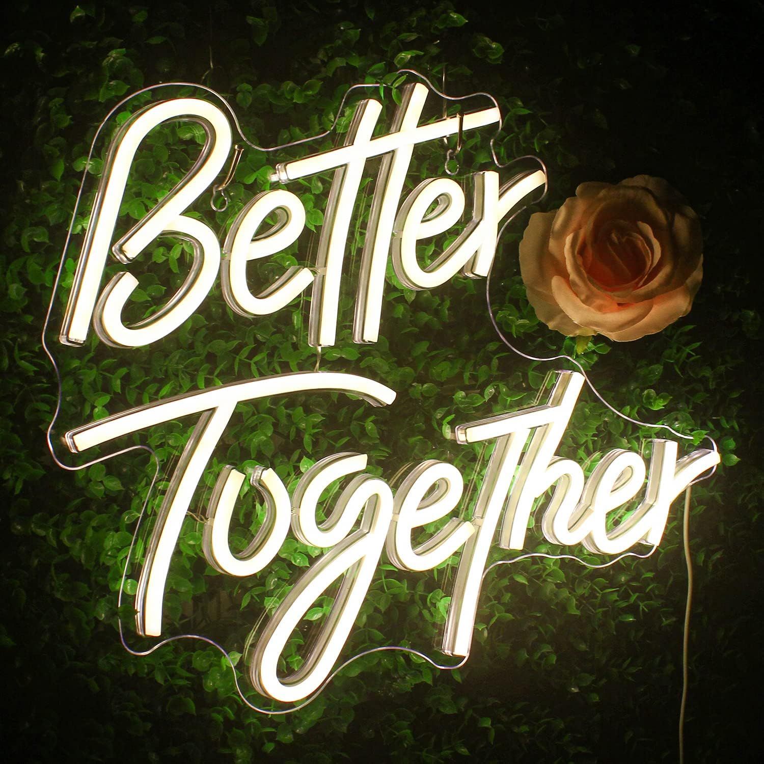 Better Together Neon Sign LED Warm White USB Wall Light
