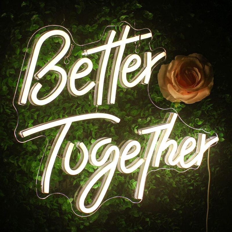 Better Together Neon Sign LED Warm White USB Wall Light
