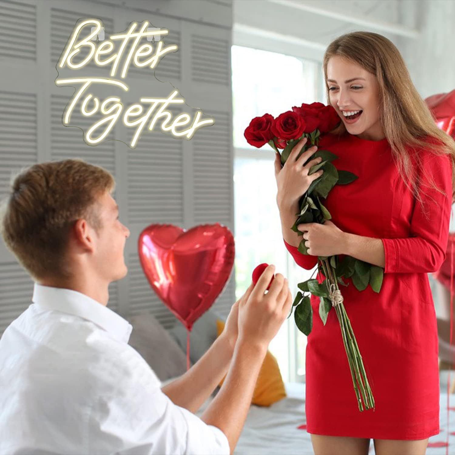 Better Together Neon Sign LED Warm White USB Wall Light