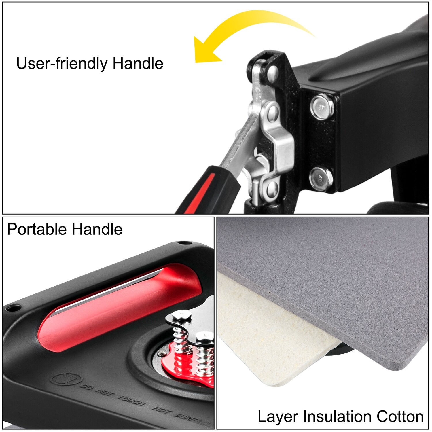 Red 12x15 Heat Press Sublimation Machine