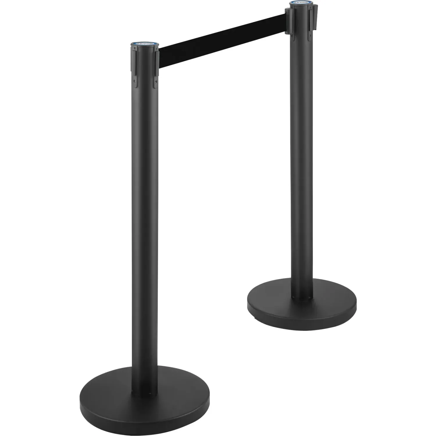 6 Piece Crowd Control Stanchion Set with Retractable Belt