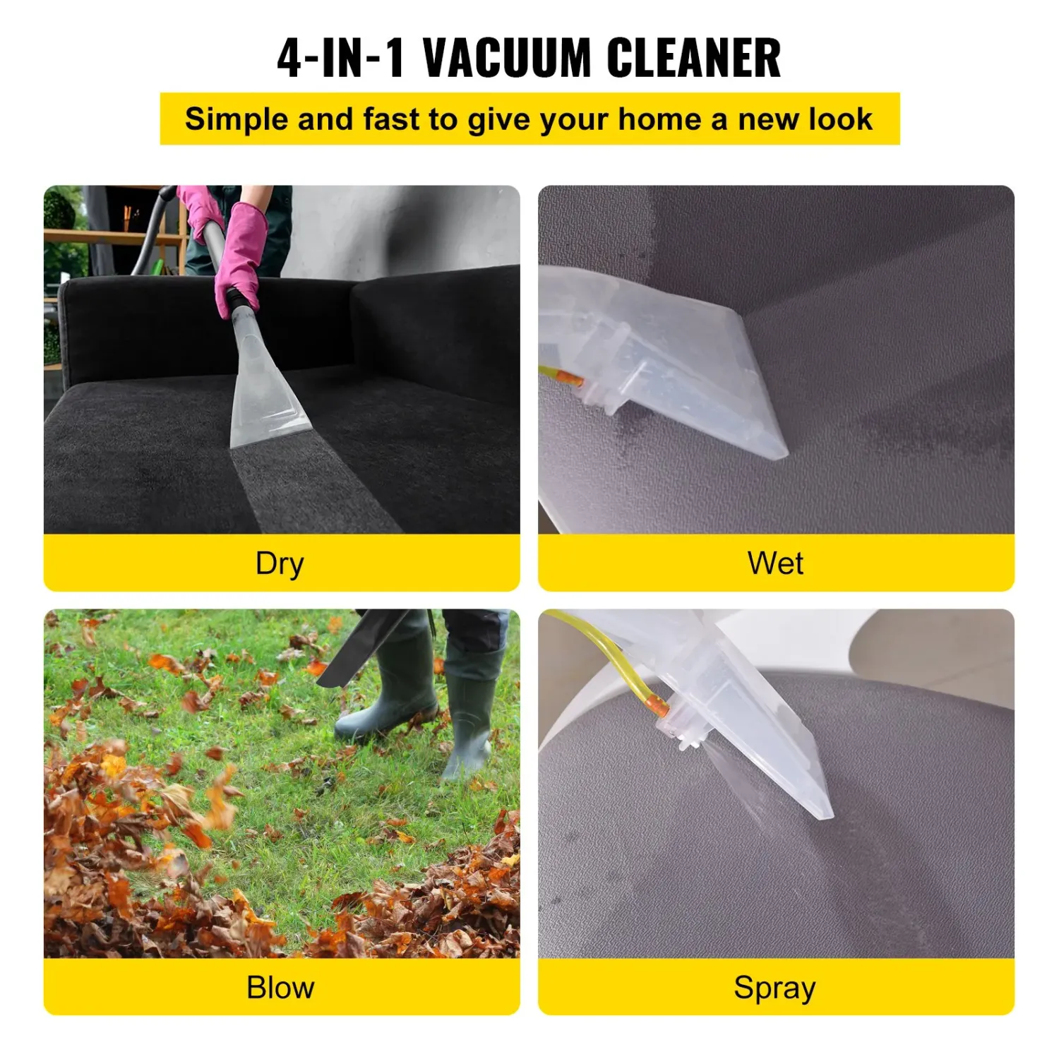 Powerful 4-in-1 Wet &amp; Dry Vacuum Cleaner