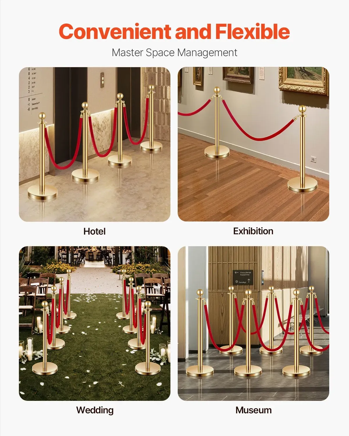 Stainless Steel Crowd Control Stanchions