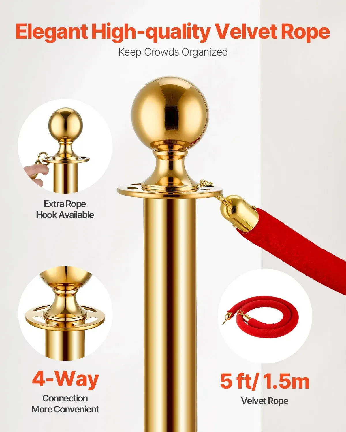 Stainless Steel Crowd Control Stanchions