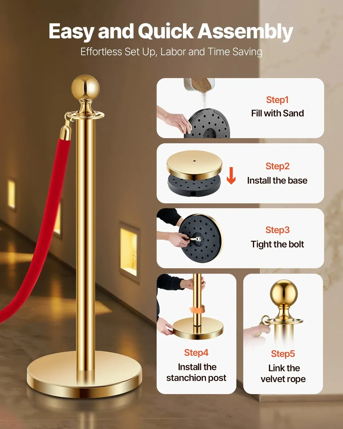 Stainless Steel Crowd Control Stanchions