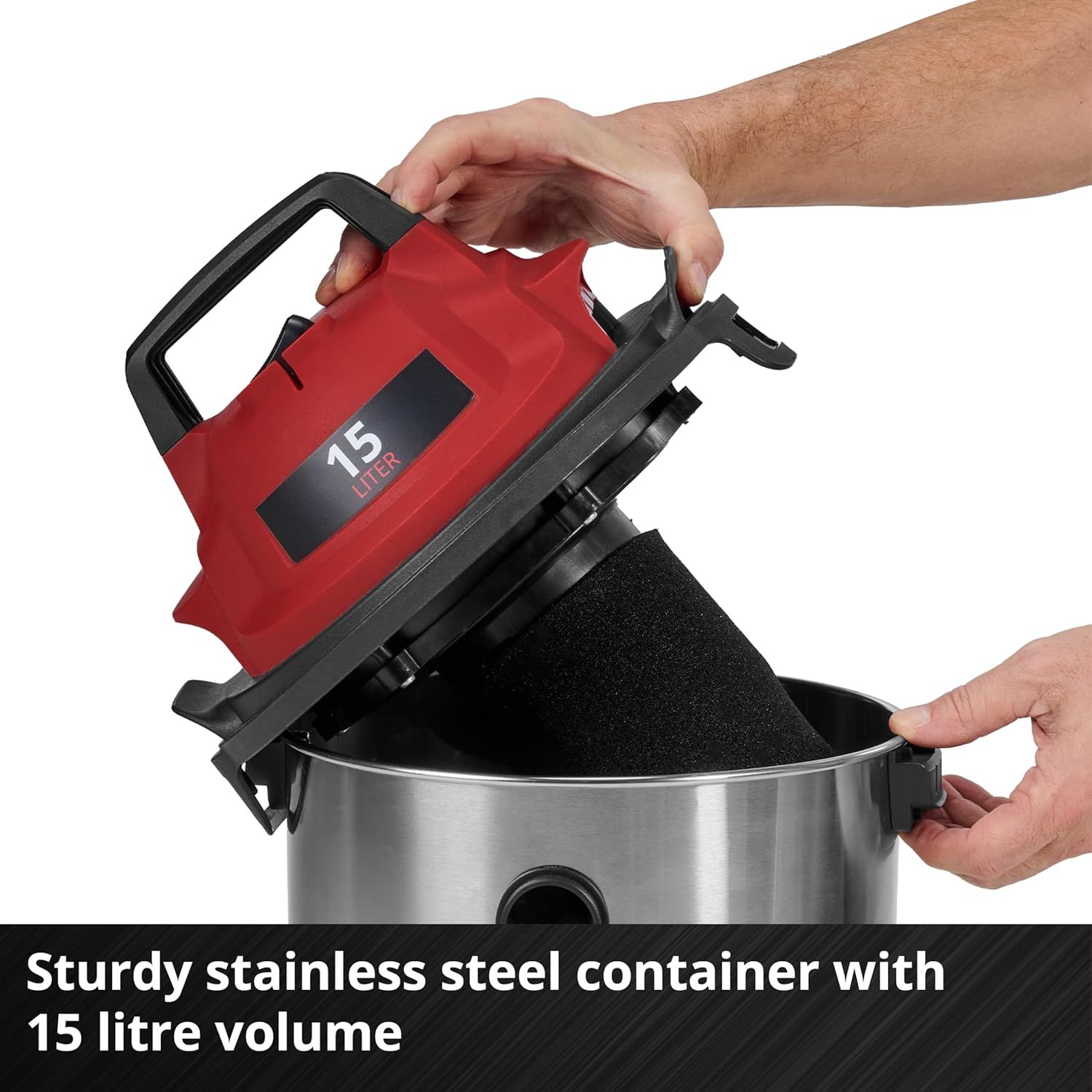 15L Wet and Dry Vacuum Cleaner 900W 15L Stainless Steel Tank