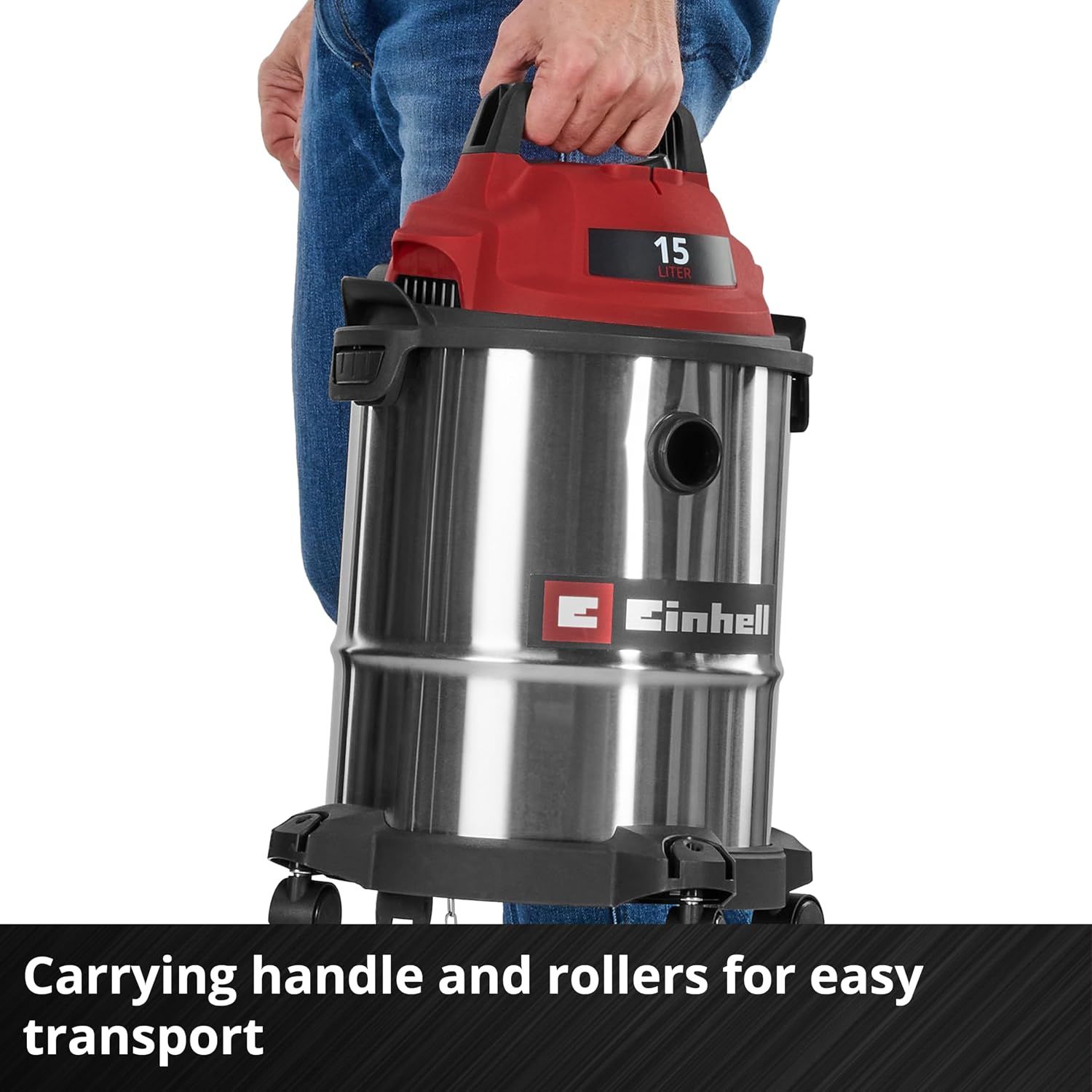 15L Wet and Dry Vacuum Cleaner 900W 15L Stainless Steel Tank