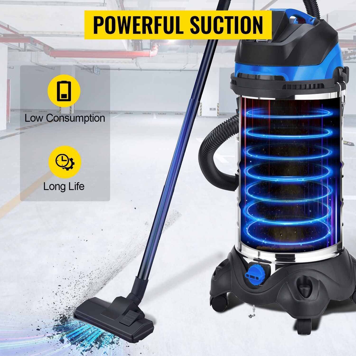 Wet Dry Dust Extractor Vacuum Industrial 40L