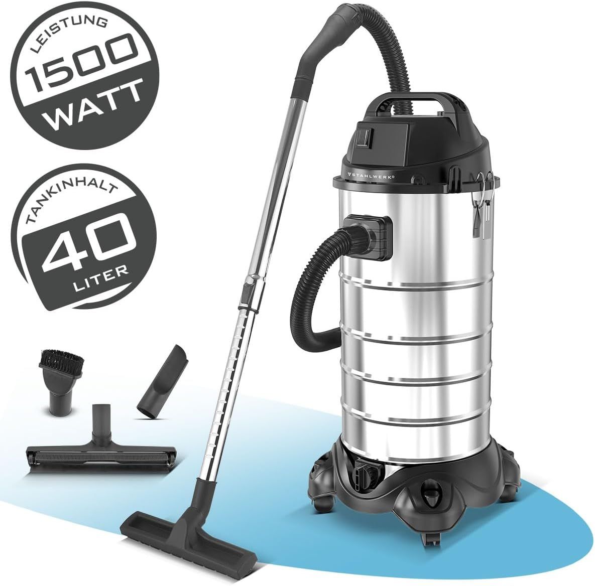Wet Dry Dust Extractor Vacuum Industrial 40L