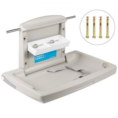 Wall Mounted horizontal table baby diaper changing station Vertical folding baby changing table