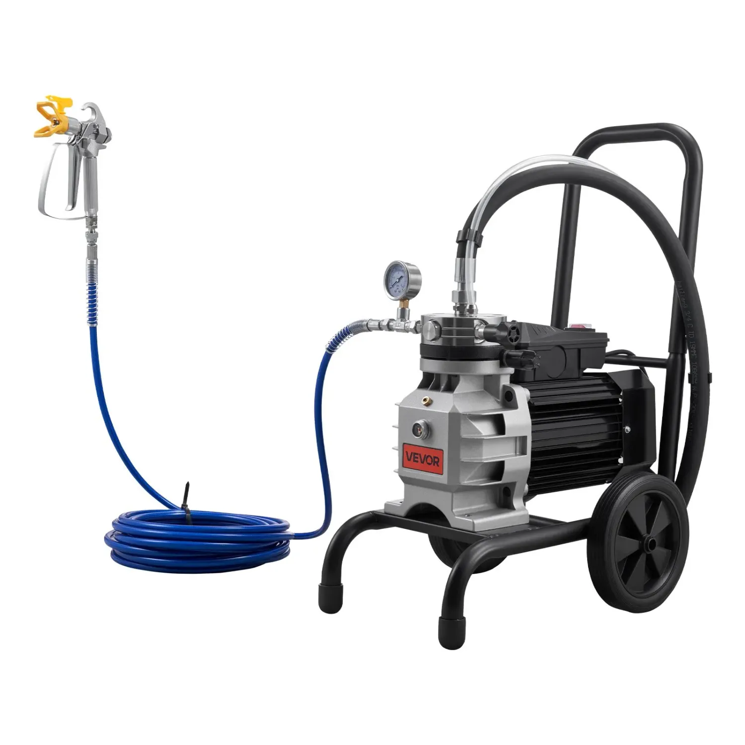 Airless Paint Sprayer 1500W 2800PSI Electric Cart Paint Sprayer with Extension Pole