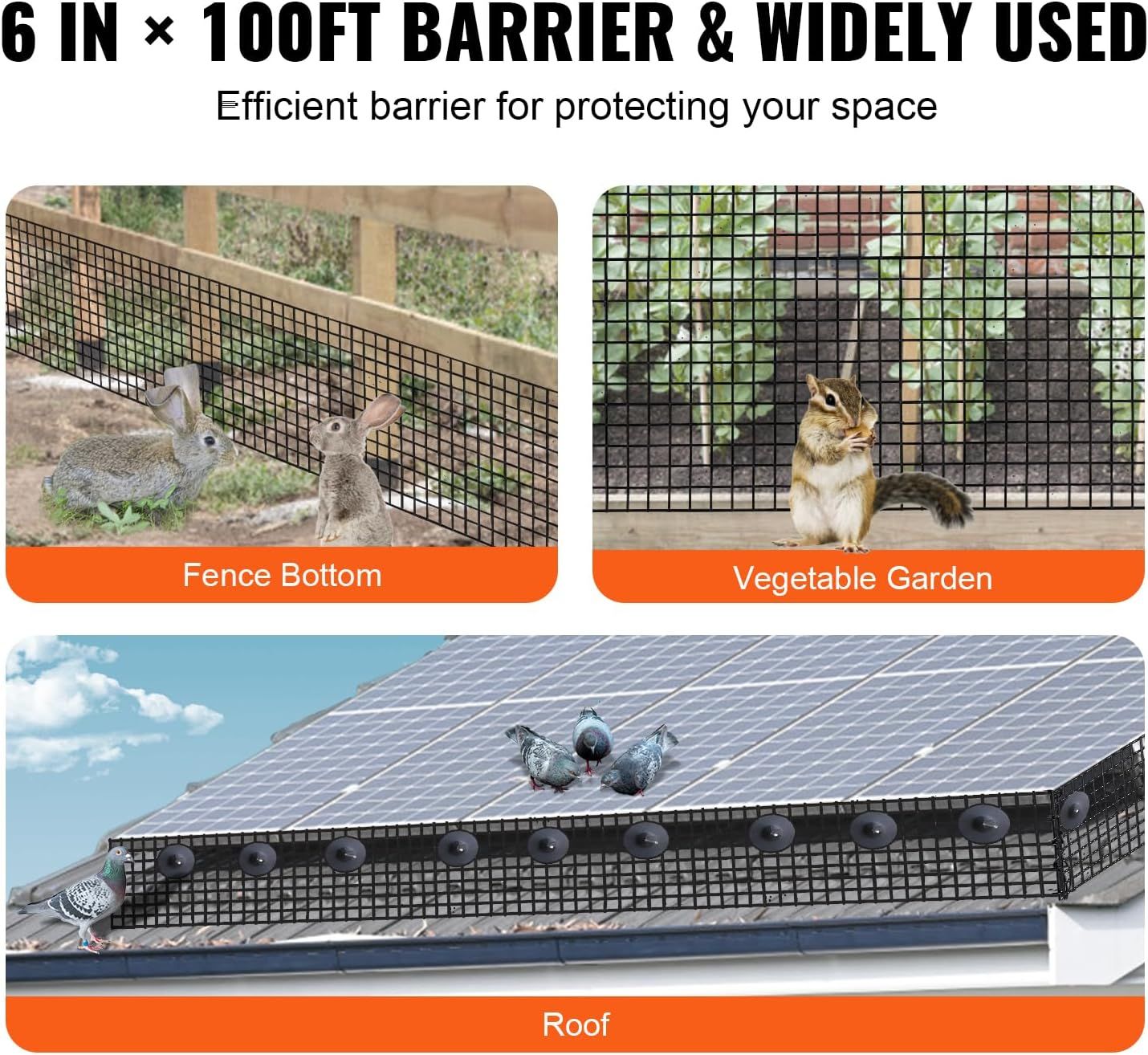 Solar Panel Bird Guard Mesh – 100ft Galvanised Steel Critter Guard Roll Kit