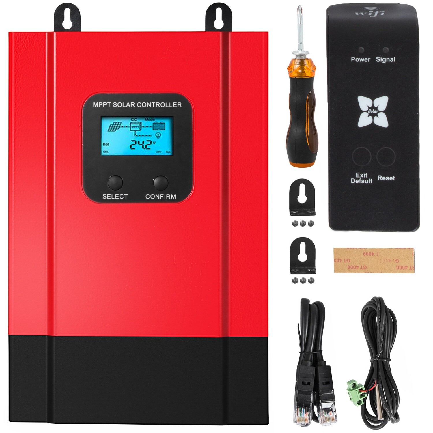 MPPT Solar Charge Controller 150V 12V-48V with LCD Display &amp; WiFi, Size: 60A WIFI EU Only