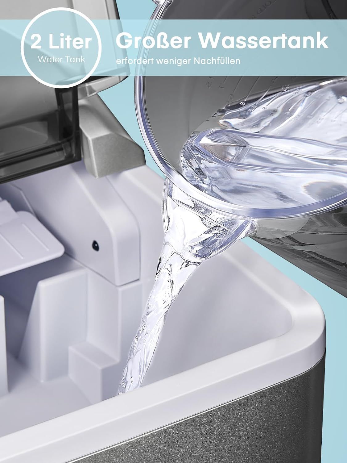 14kg Portable Ice Cube Maker Machine with Basket and Shovel