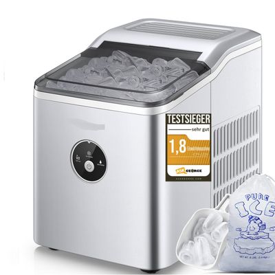 14kg Portable Ice Cube Maker Machine with Basket and Shovel