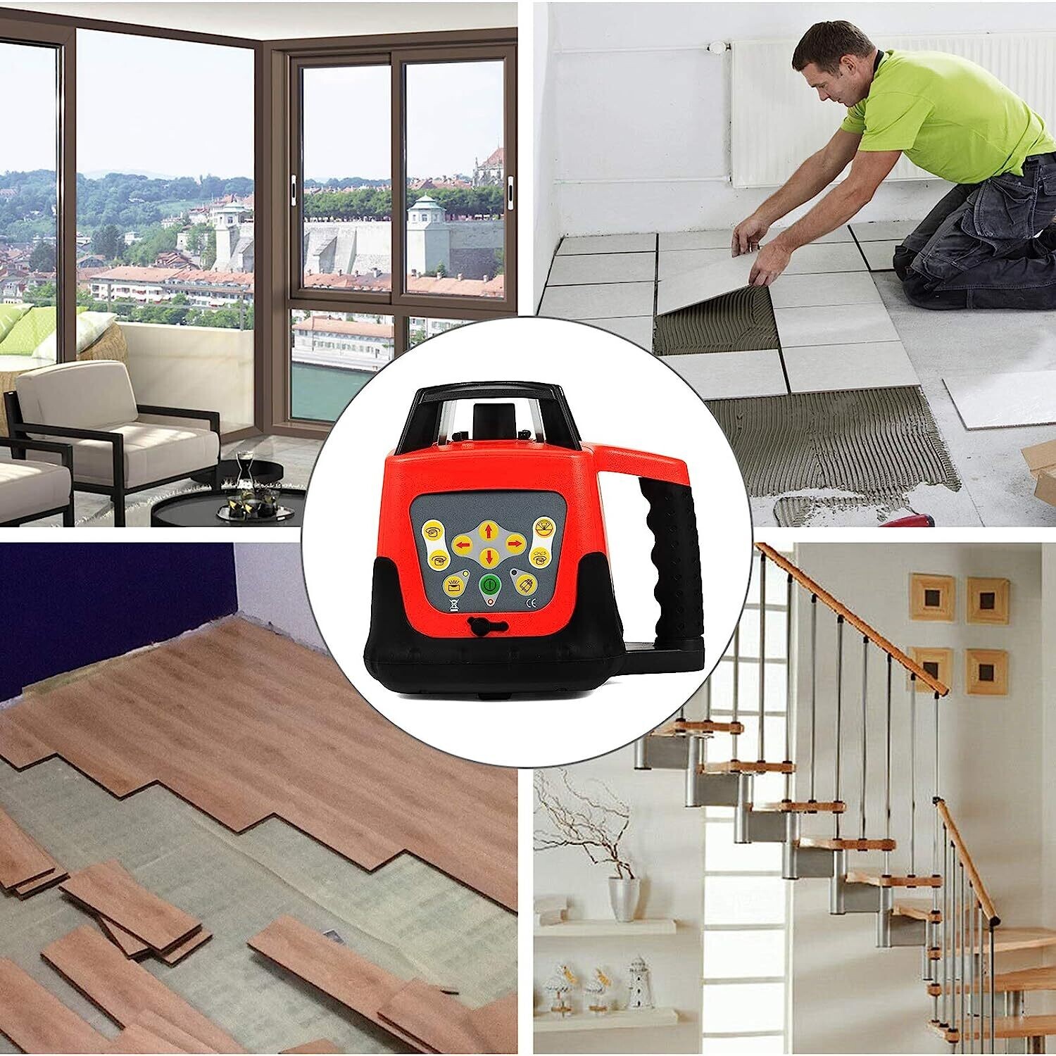 Self-Leveling Rotary Automatic Laser Level – Green Laser Aluminium &amp; Plastic Construction