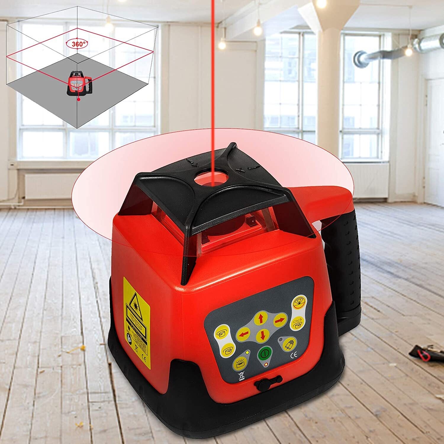 Self-Leveling Rotary Automatic Laser Level – Green Laser Aluminium &amp; Plastic Construction