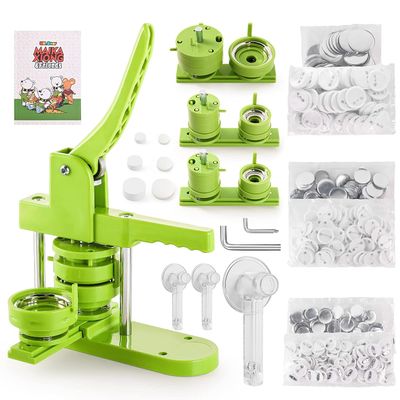 Button Badge Maker Machine 25 32 58mm Sizes with 300 Button Parts Circle Cutter DIY Pin Badge Press Tool