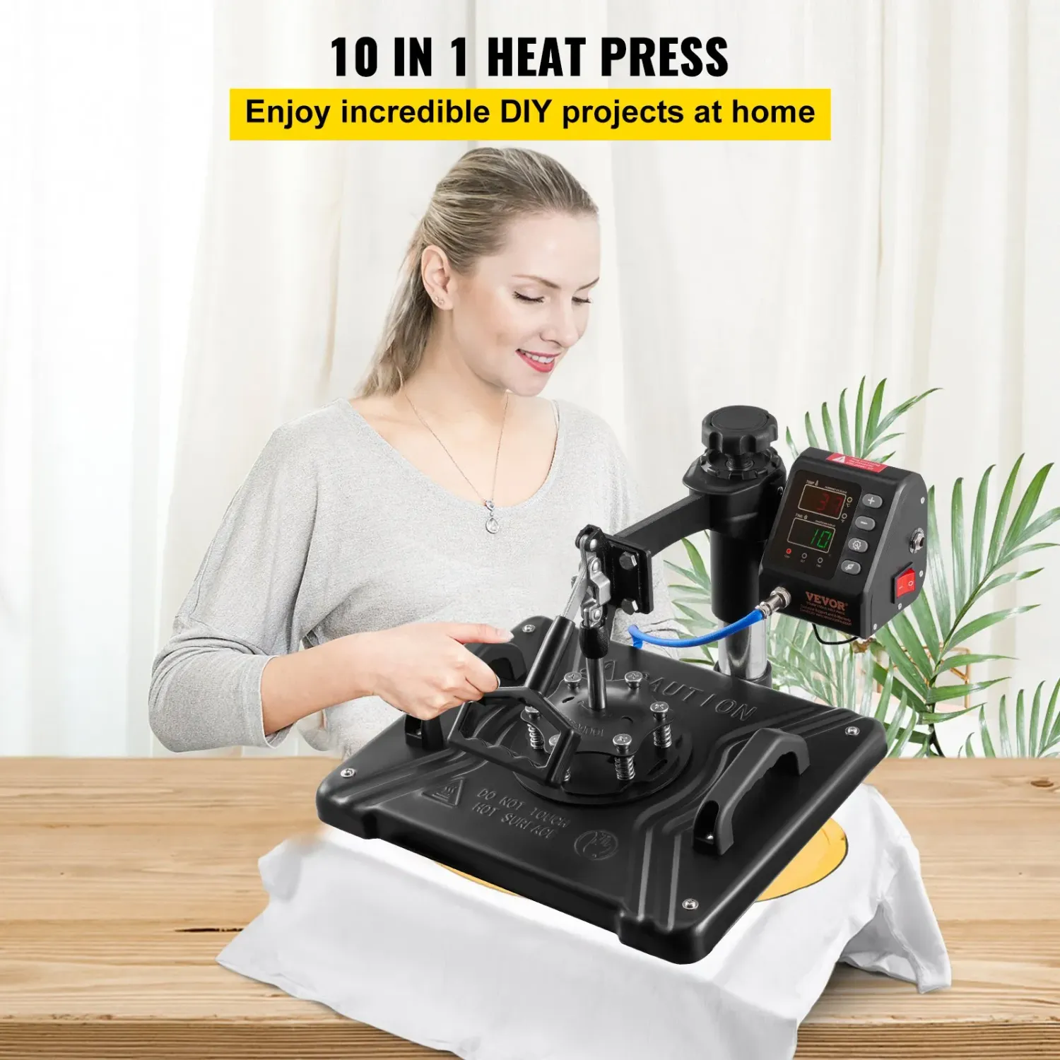 Swing-Away 10-in-1 Heat Press Machine – T-Shirt, Mug, Hat &amp; Pen Press