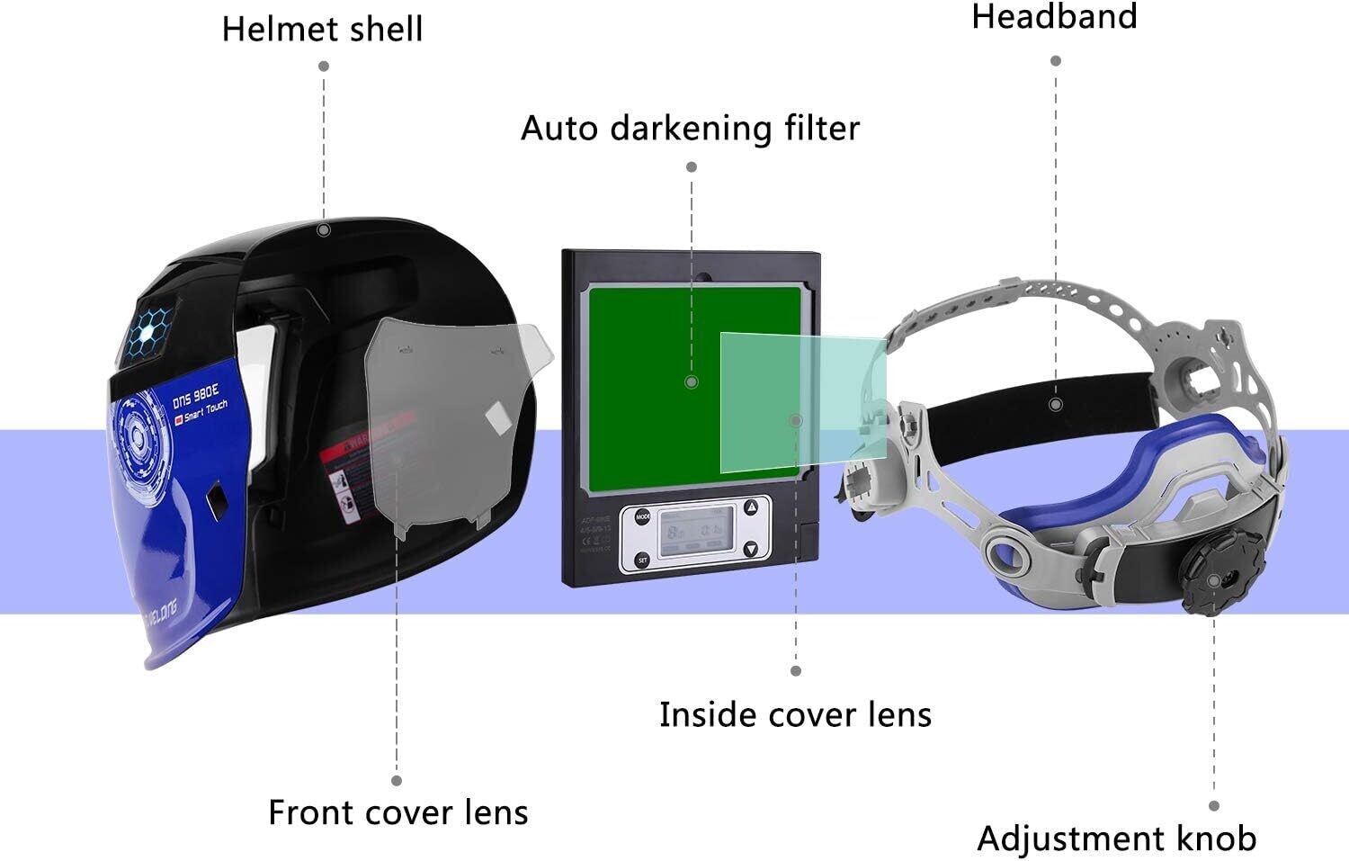 Welding Auto Darkening Helmet, True Color Solar, Welding Mask Auto Darkening, Welders Mask,