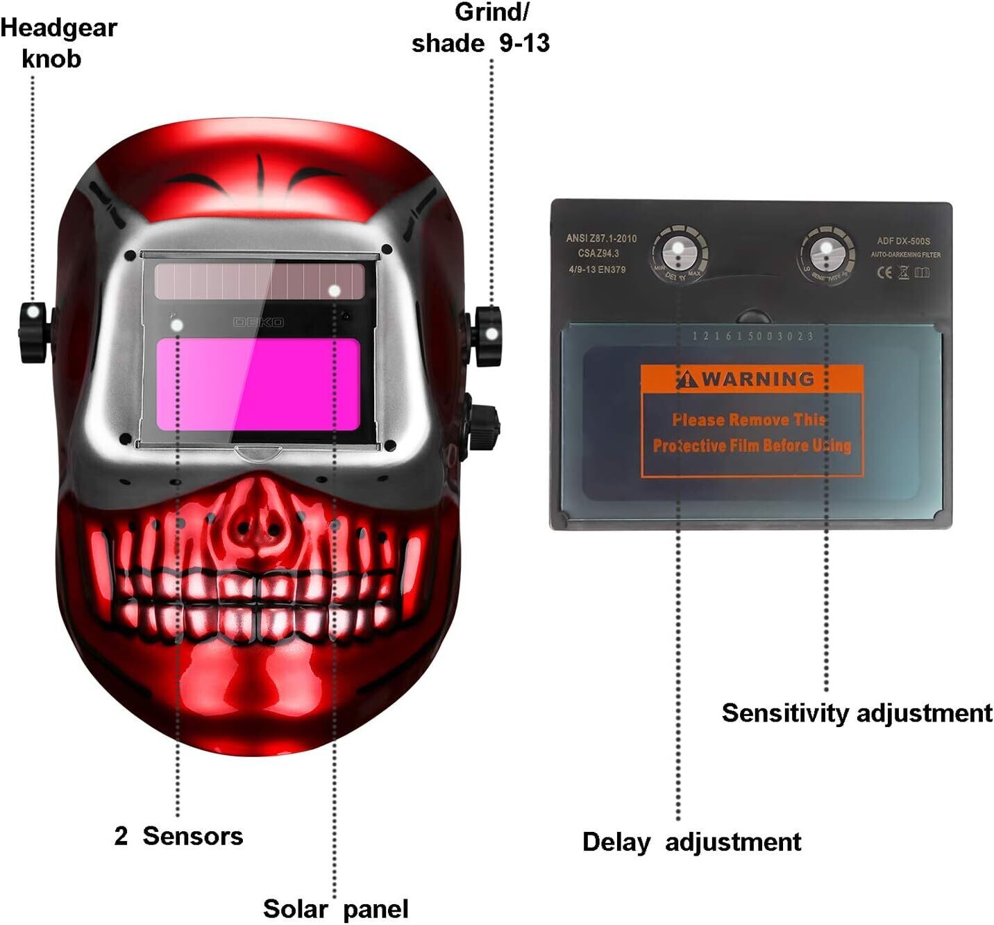 Welding Auto Darkening Helmet, True Color Solar, Welding Mask Auto Darkening, Welders Mask,