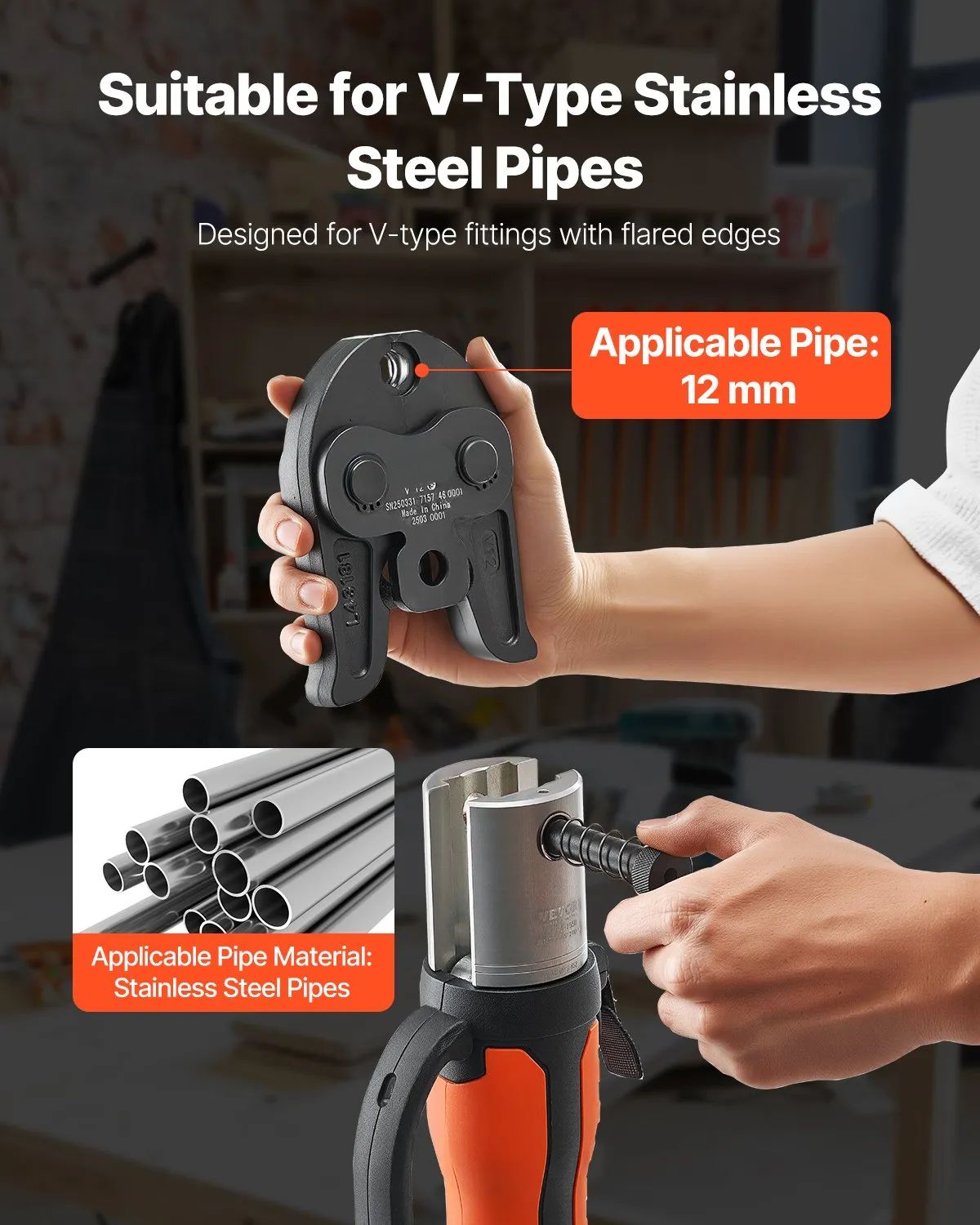 Press Jaw V12 Pressing Jaw for 12mm Stainless Steel Pipe