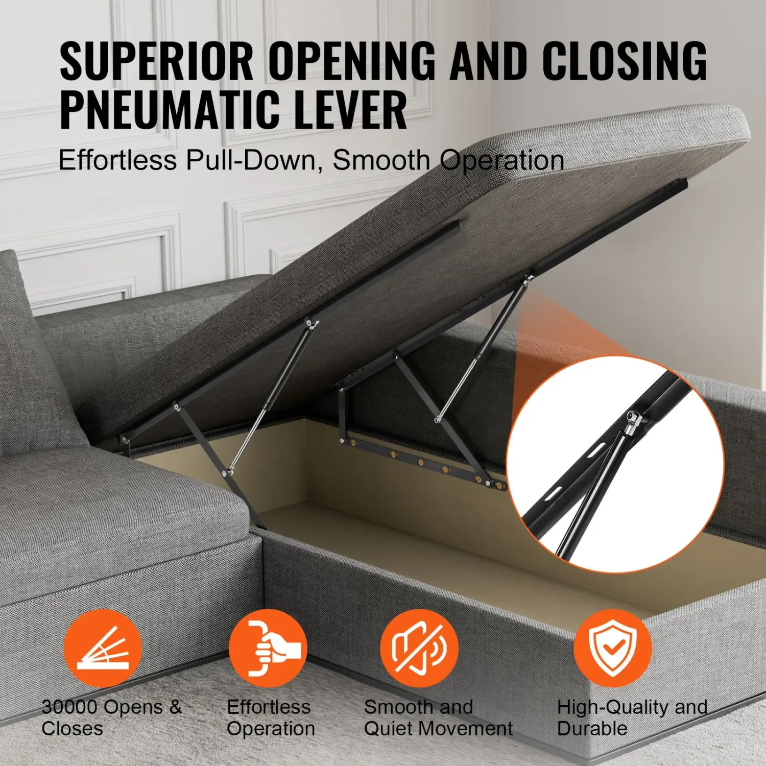 Bed Lift Hydraulic Mechanism Kit for Sofa – Adjustable Hydraulic System for Easy Storage and Comfort