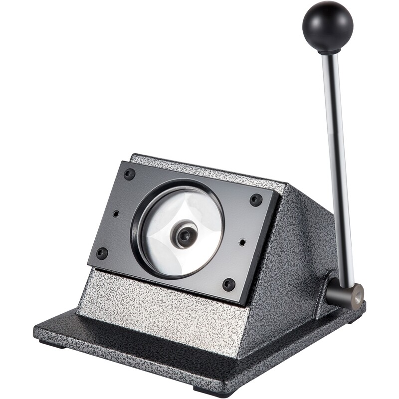 3" / 75mm Button Maker with Manual Round Punch Die - Ideal for Creating Custom Buttons and Badges - Durable, Easy-to-Use Machine for Graphics, Promotions, Events, and DIY Projects
