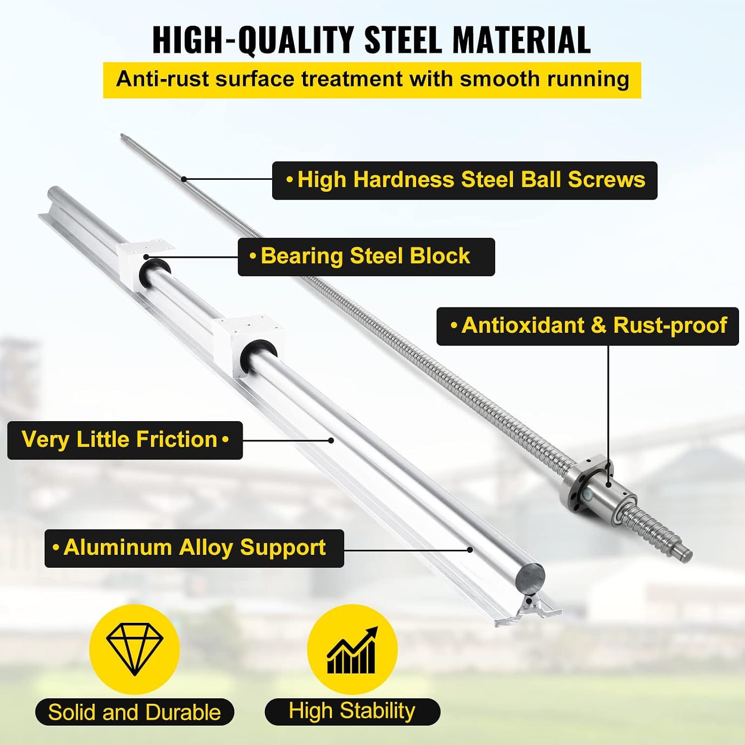 Set of Complete SBR20 Linear Rail &amp; RM1605 Ball Screw Kit – CNC Motion System