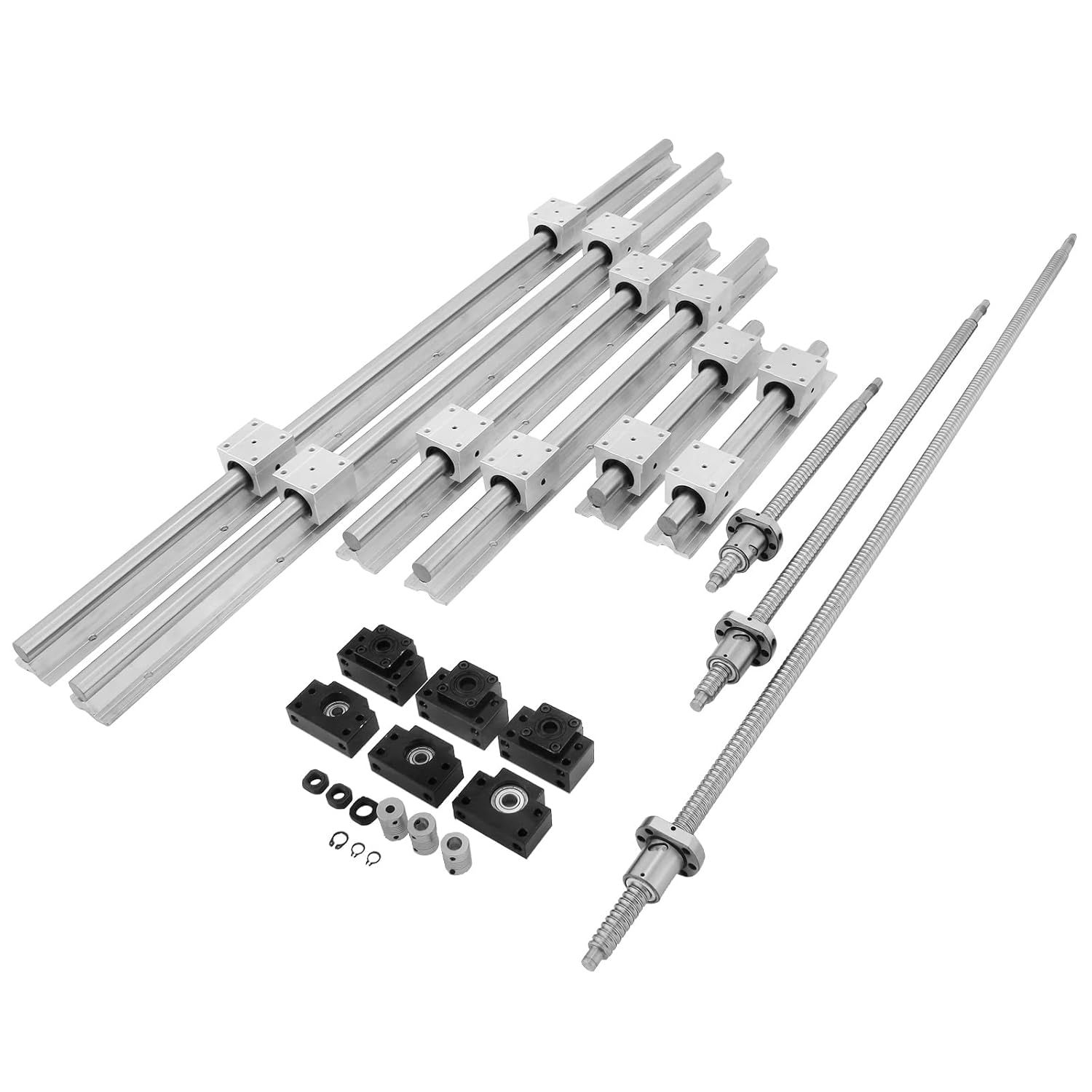 Set of Complete SBR20 Linear Rail &amp; RM1605 Ball Screw Kit – CNC Motion System