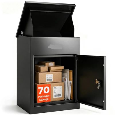 Outdoor Parcel Delivery Box with Coded Lock Galvanized Steel Mailbox