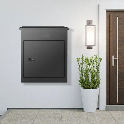 Outdoor Parcel Delivery Box with Coded Lock Galvanized Steel Mailbox