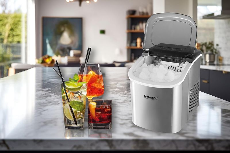 12kg Portable Stainless Steel Ice Maker (1.2L