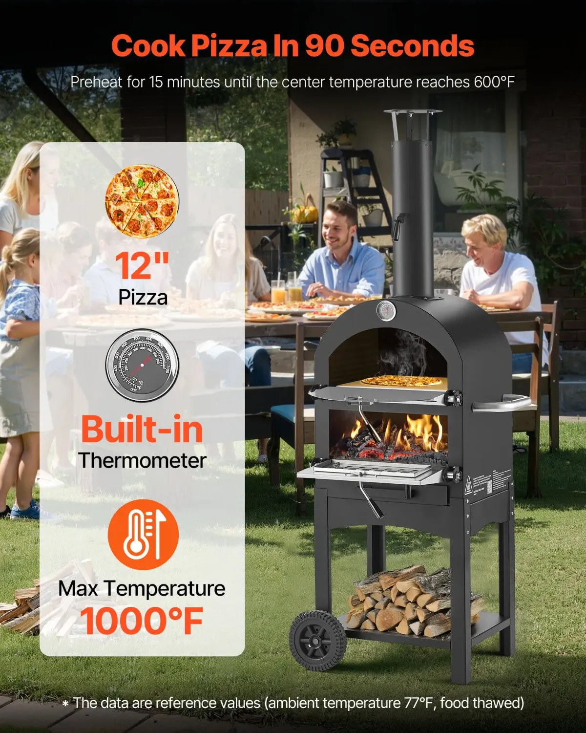 Portable 12-Inch Outdoor Pellet Pizza Oven – Portable Wood-Fired Pizza Maker