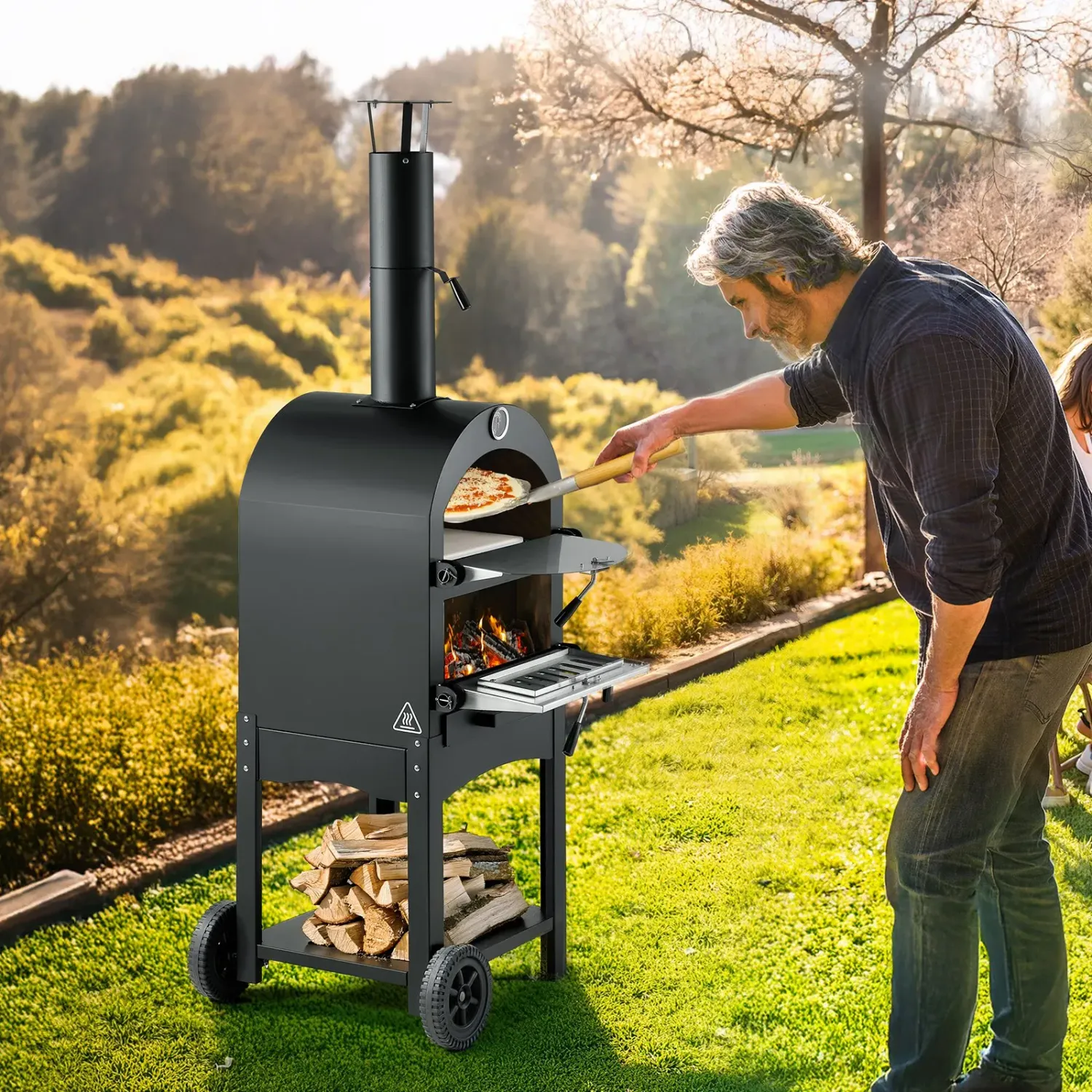 Portable 12-Inch Outdoor Pellet Pizza Oven – Portable Wood-Fired Pizza Maker