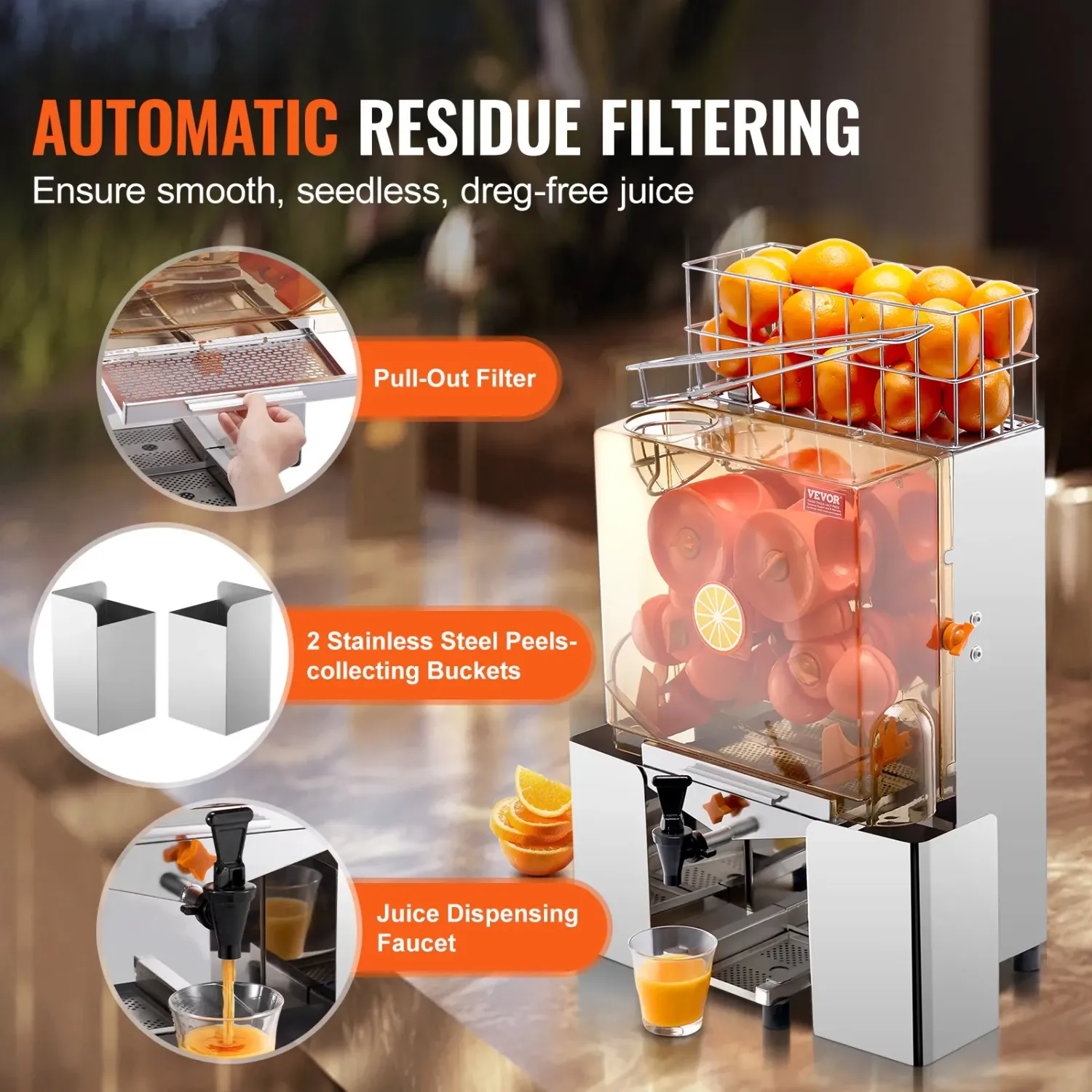 Orange Juicer Commercial 120W Electric Press