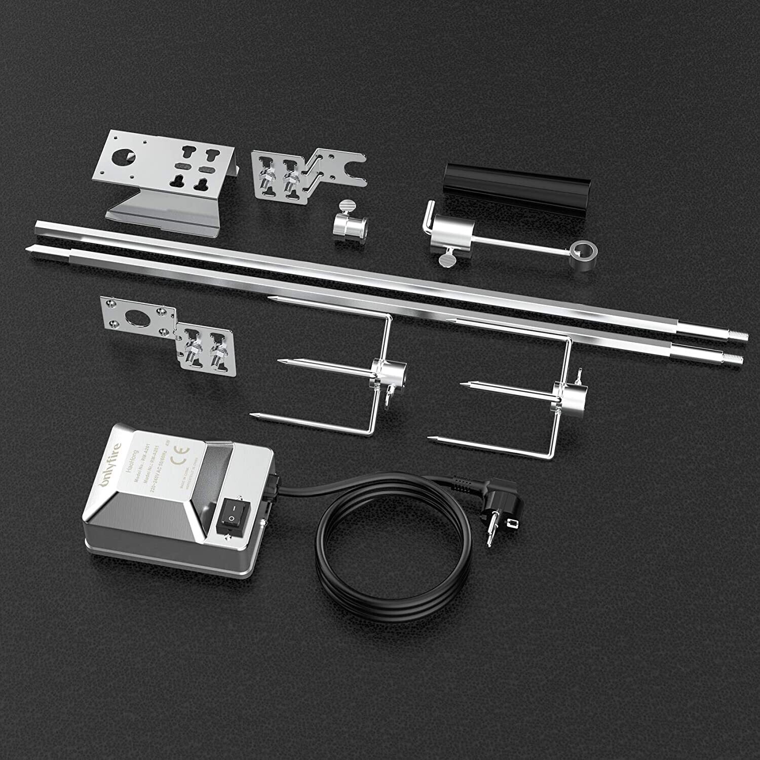Universal Barbecue Skewer Set with EU Electric Motor Holder