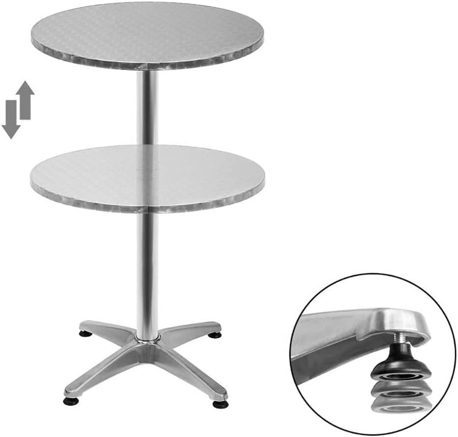 Round, height-adjustable, Bistro Bar Table – 60cm Tabletop with Gas-Lift Height Adjustment