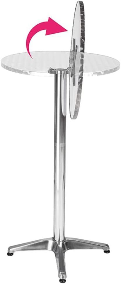 Round, height-adjustable, Bistro Bar Table – 60cm Tabletop with Gas-Lift Height Adjustment