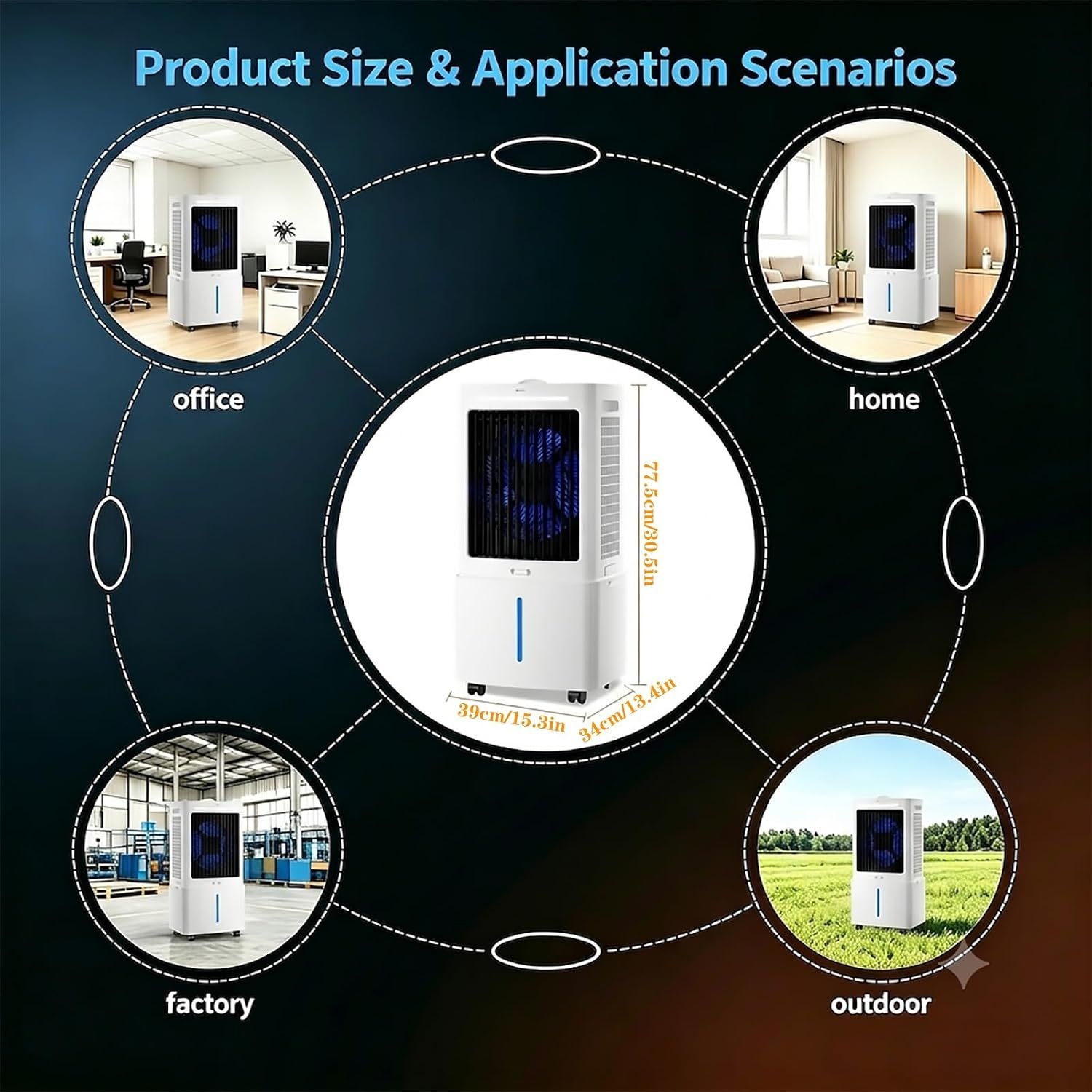 Air Cooler Portable Fan 12L Evaporative