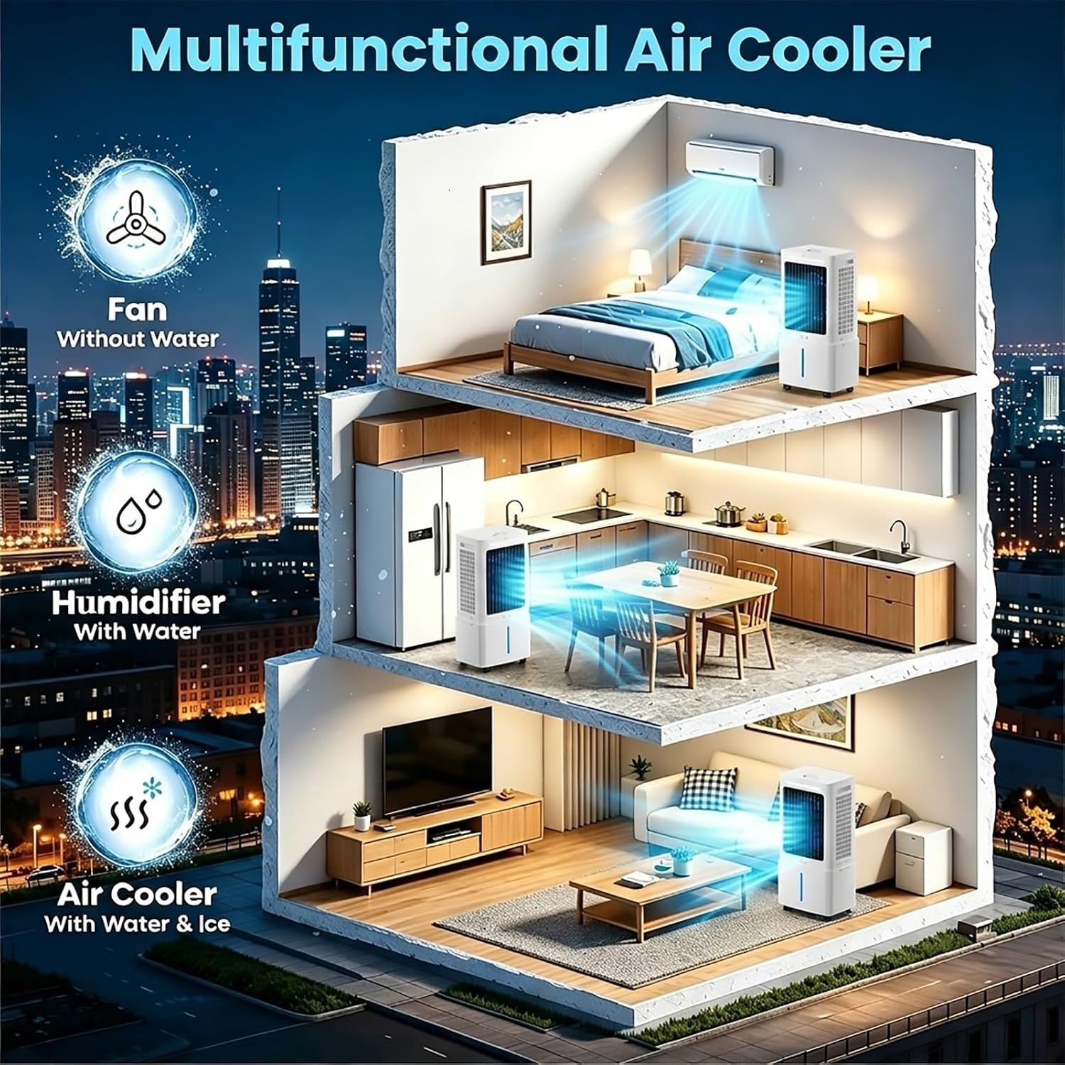 Air Cooler Portable Fan 12L Evaporative