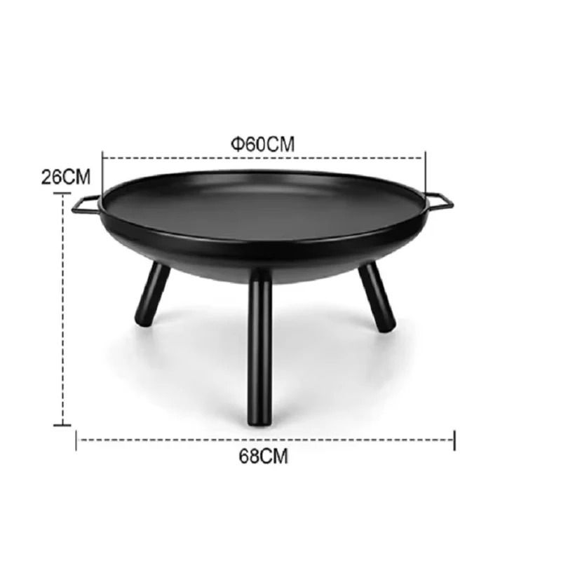 Charcoal Log Wood Outdoor Fire Pit, Garden Patio Heater for Backyard, BBQ, and Outdoor Heating