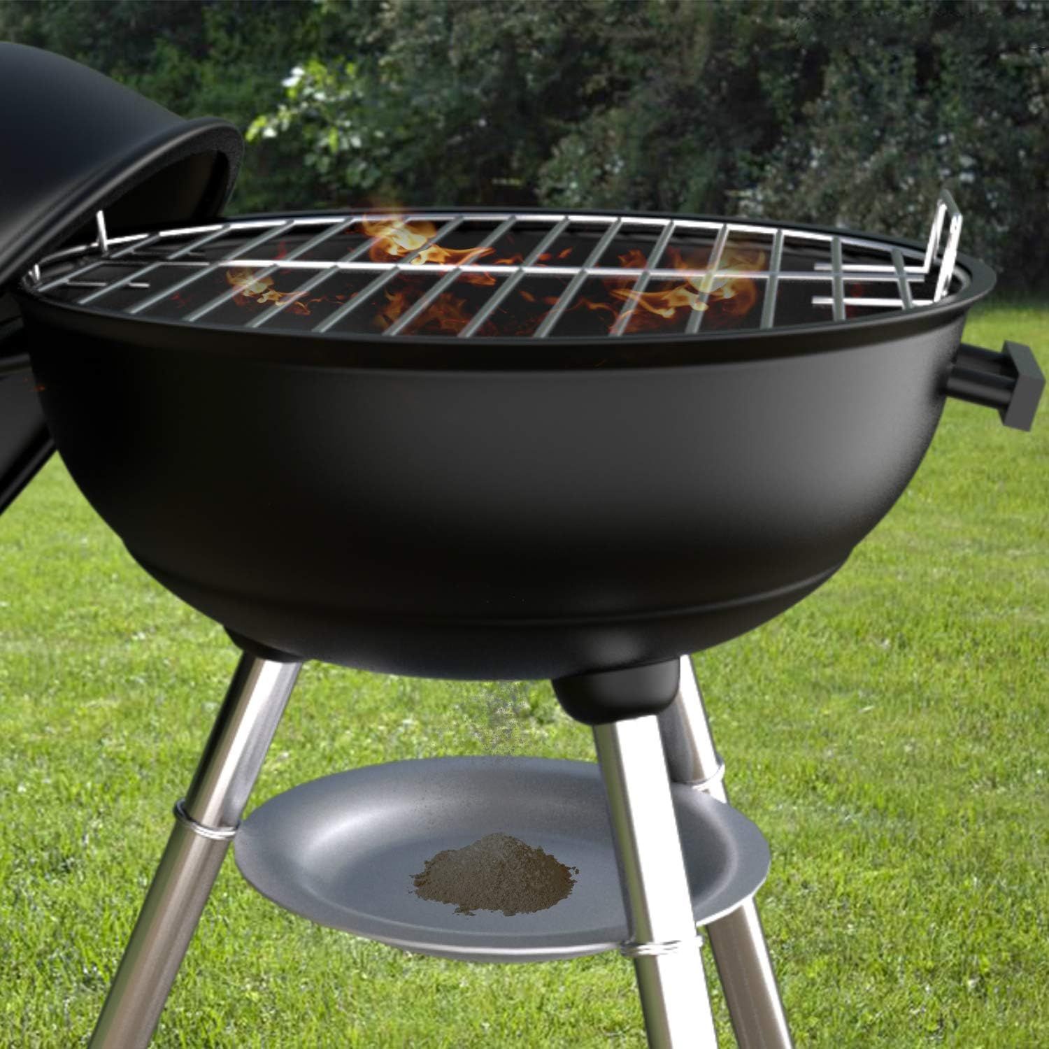Charcoal Kettle BBQ Grill with Lid, 41cm Round Barbecue