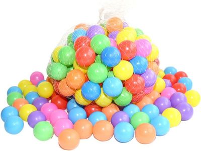 Ball Pit Balls 100PCS Multicoloured Soft Plastic Play Balls with Carry Bag