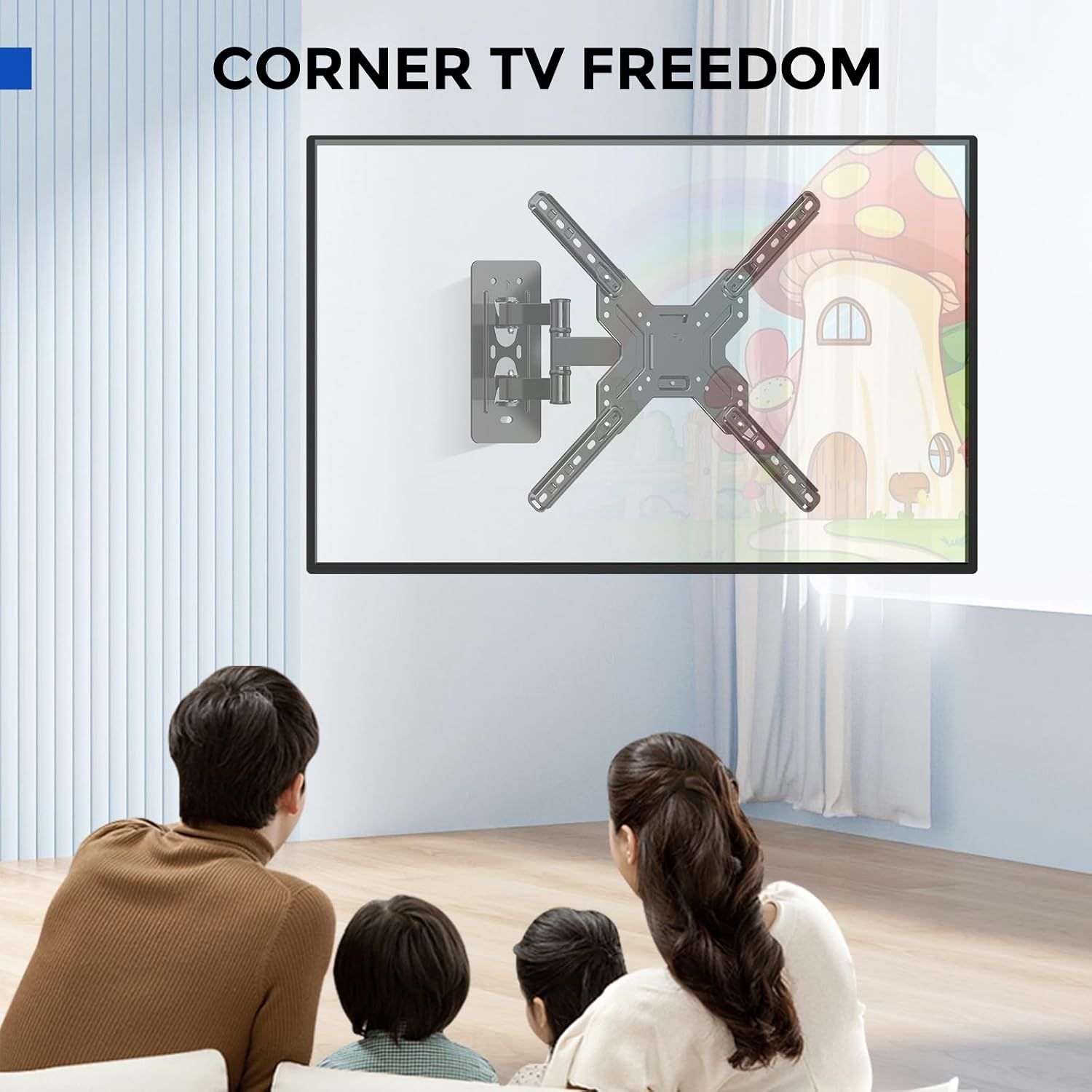 Universal Full-Motion TV Wall Mount – 26–60", Up to 35 kg, Swivel &amp; Tilt