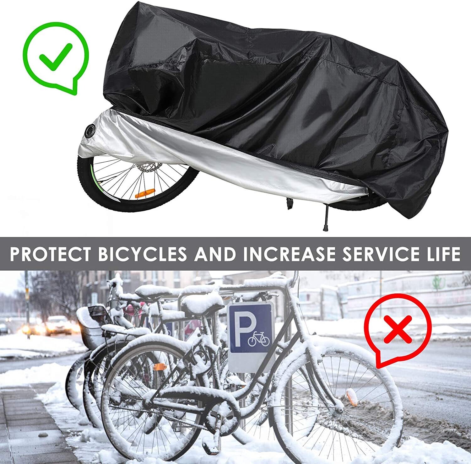 Waterproof Bike Cover for Mountain, Road, and Electric Bikes – Durable Outdoor Protection