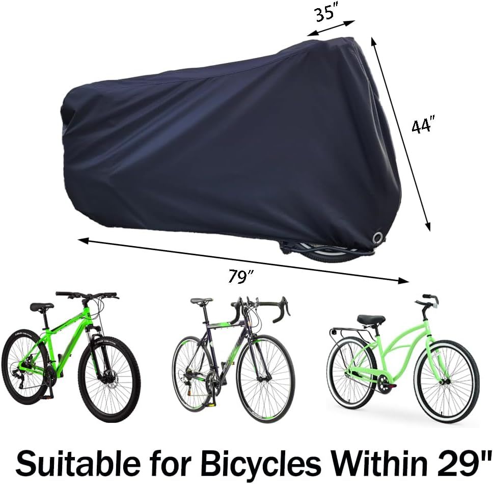 Waterproof Bicycle &amp; Motorcycle Cover – Black, 210D Oxford Fabric