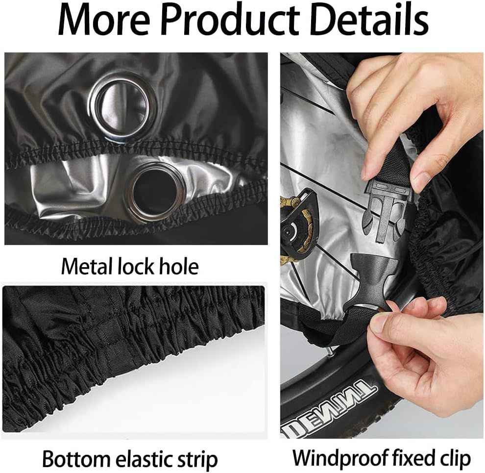 Waterproof Bicycle &amp; Motorcycle Cover – Black, 210D Oxford Fabric